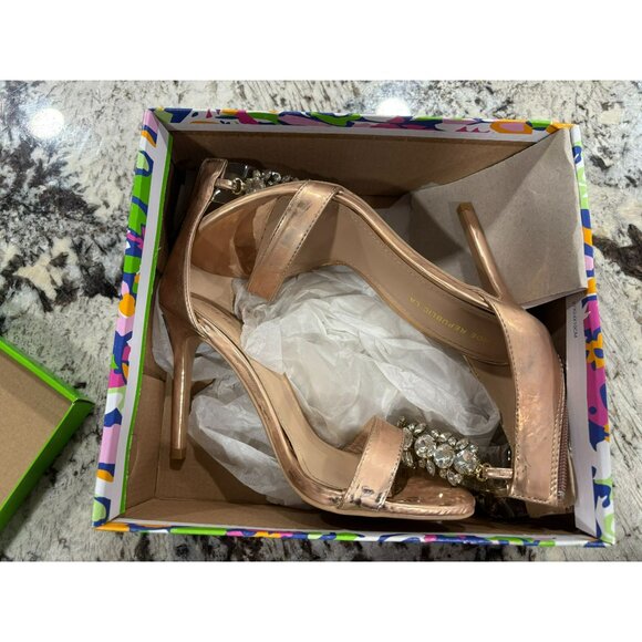 Shoe‎ Republic LA Brittany Rose Gold Heels Size 8 Boxed - Picture 7 of 16